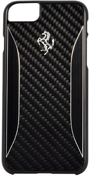 Чехол-накладка Ferrari для iPhone 7/8 GT Experience Hard Carbon-Aluminium , Цвет «Черный» (FERCHCP7BK) - фото 18594