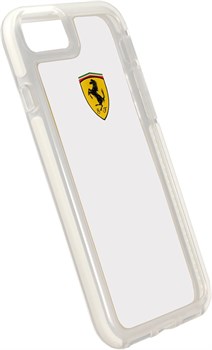 Чехол-накладка Ferrari для iPhone 7/8 Shockproof Hard PC Transparent, Цвет «Прозрачный» (FEGLHCP7TR) - фото 18608