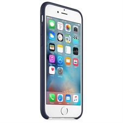Оригинальный силиконовый чехол-накладка Apple для iPhone 6/6s цвет «темно-синий» (MKY22ZM/A) - фото 18809
