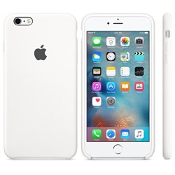 Оригинальный силиконовый  чехол-накладка Apple для iPhone 6/6s Plus цвет «белый» (MKXK2ZM/A) - фото 19578