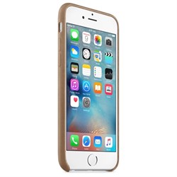 Оригинальный кожаный чехол-накладка apple для iPhone 6/6S Plus, цвет «коричневый» (MKX92ZM/A) - фото 19728