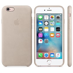 Оригинальный кожаный чехол-накладка apple для iPhone 6/6S Plus, цвет «Телесный» (MKXE2ZM/A) - фото 19854