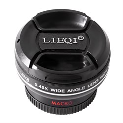 Объектив-линза Lieqi набор 2 в 1 Широкоугольный и макро, цвет "чёрный" (LQ-027) - фото 19898