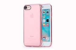 Чехол-накладка Rock Pure Series для Apple iPhone 7/8 (Цвет: Прозрачно-розовый) - фото 19965