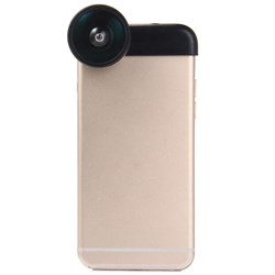 Объектив-линза Lieqi набор 3 в 1: Fisheye, Макро объектив,широкоугольная линза для iPhone 6 Цвет: Чёрный (LQ-018) - фото 20094