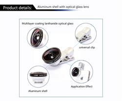 Объектив-линза Lieqi широкоугольная high quality glass Цвет: Чёрный (LQ-002) - фото 20162