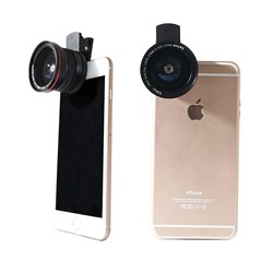 Объектив-линза Lieqi набор 2 в 1 Fisheye и макро Цвет: Чёрный (LQ-026) - фото 20252