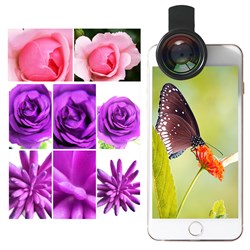 Объектив-линза Lieqi набор 2 в 1. Широкоугольная и макро. Цвет: Чёрный (LQ-025) - фото 20260