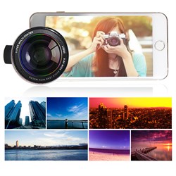 Объектив-линза Lieqi набор 2 в 1. Широкоугольная и макро. Цвет: Чёрный (LQ-025) - фото 20270