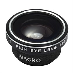 Объектив-линза Lieqi набор 3 в 1:  Fisheye, Макро ( macro ) объектив,широкоугольная линза для iPhone 6 Цвет: Чёрный (LQ-019) - фото 20325