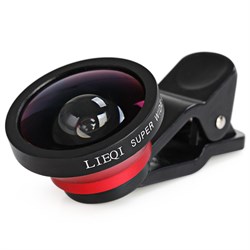Объектив-линза Lieqi набор 3 в 1: fisheye, Макро объектив,широкоугольная линза Цвет: Красный (LQ-003) - фото 20388