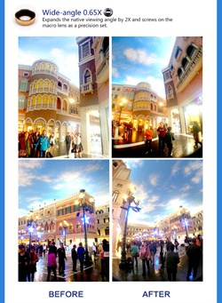 Объектив-линза Lieqi набор 4 в 1: Поляризационная линза, Макро линза, Fisheye, Широкоформатная линза. Цвет: Чёрный (LQ-008) - фото 20448