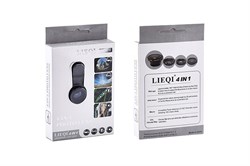 Объектив-линза Lieqi набор 4 в 1: Поляризационная линза, Макро линза, Fisheye, Широкоформатная линза. Цвет: Чёрный (LQ-008) - фото 20611
