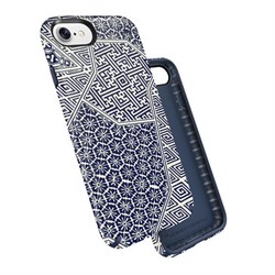 Чехол-накладка Speck Presidio Inked для iPhone 7/8,  дизайн Shibori Tile Blue Matte/Marine Blue" (79990-5757) - фото 20802