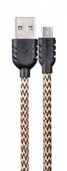 Кабель REMAX USB - micro-USB Sagitar Double Sided, цвет "золотой" - фото 20912