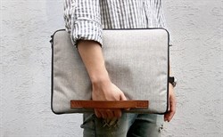 Чехол-сумка на молнии LAB.C Pocket Sleeve для ноутбука до 13", цвет "коричневый" (LABC-450-BR) - фото 21026