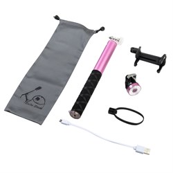 Монопод Noosy - Pro-2 Selfie Stick (цвет розовый) - BR0802 - фото 22618