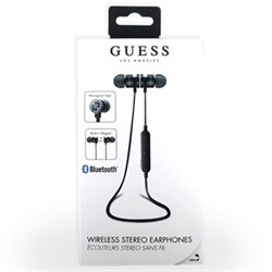 Беспроводные наушники Guess Original Premium Bluetooth, гарнитура+управление, цвет "черный" (GUEPBTBK) - фото 23575