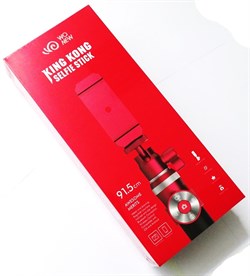 Монопод Noosy King Kong Selfie Stick, премиальный набор 3 в 1, цвет "красный" (BR12) - фото 23651