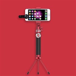 Монопод Noosy King Kong Selfie Stick, премиальный набор 3 в 1, цвет "красный" (BR12) - фото 23653