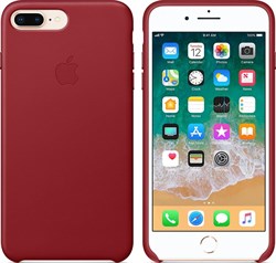 Оригинальный кожаный чехол-накладка Apple для iPhone 7 Plus/8 Plus, цвет «красный» (MQHN2ZM/A) - фото 23996