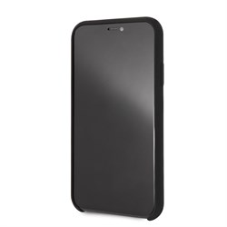 Чехол-Накладка Ferrari для iPhone XR Silicone rubber Silver logo Hard, "Black" (FEOSIHCI61BK) - фото 24877