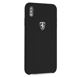 Чехол-Накладка Ferrari iPhone XS Max Heritage W Hard Leather "Black" (FEHDEHCI65BK) - фото 24904