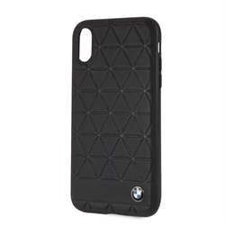 Чехол-Накладка BMW iPhone XR Signature Embossed hexagon Hard Leather, "Black" (BMHCI61HEXBK) - фото 25002