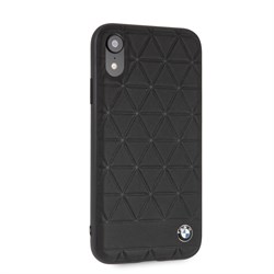Чехол-Накладка BMW iPhone XR Signature Embossed hexagon Hard Leather, "Black" (BMHCI61HEXBK) - фото 25005