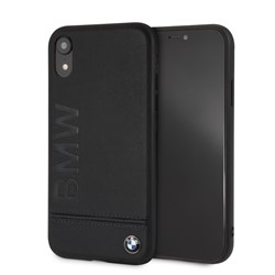 Чехол-Накладка BMW для iPhone XR Signature Logo imprint Hard Leather, "Black" (BMHCI61LLSB) - фото 25014