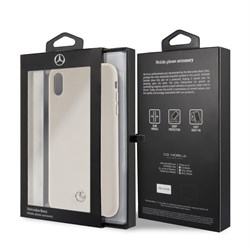 Чехол-Накладка Mercedes iPhone XR Silicone line Hard, "Beige" (MEHCI61SILBE) - фото 25025