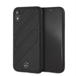 Чехол-Накладка Mercedes iPhone XR New Organic I Hard Leather "Black" (MEHCI61THLBK) - фото 25049