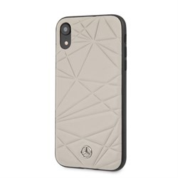 Чехол-Накладка Mercedes iPhone XR Twister Hard Leather, "Grey" (MEPERHCI61QGLGR) - фото 25079