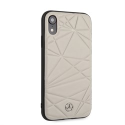 Чехол-Накладка Mercedes iPhone XR Twister Hard Leather, "Grey" (MEPERHCI61QGLGR) - фото 25083