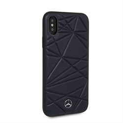 Чехол-Накладка Mercedes iPhone X/XS Twister Hard Leather, "Blue" (MEPERHCPXQGLNA) - фото 25174