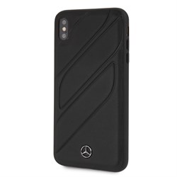 Чехол-Накладка Mercedes iPhone XS Max New Organic I Hard Leather, "Black" (MEHCI65THLBK) - фото 25198