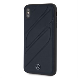 Чехол-Накладка Mercedes iPhone XS Max New Organic I Hard Leather, "Blue" (MEHCI65THLNA) - фото 25226