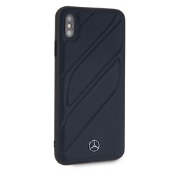 Чехол-Накладка Mercedes iPhone XS Max New Organic I Hard Leather, "Blue" (MEHCI65THLNA) - фото 25230
