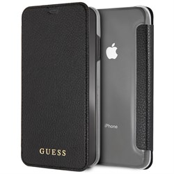 Чехол-Книжка Guess iPhone XS Max Iridescent Booktype, "Black" (GUFLBKI65GF4GGR) - фото 25293