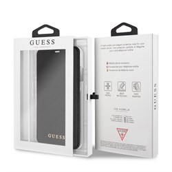 Чехол-Книжка Guess iPhone XS Max Iridescent Booktype, "Black" (GUFLBKI65GF4GGR) - фото 25296