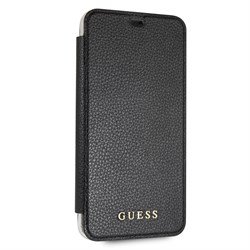 Чехол-Книжка Guess iPhone XS Max Iridescent Booktype, "Black" (GUFLBKI65GF4GGR) - фото 25297