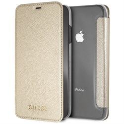Чехол-Книжка Guess iPhone XS Max Iridescent Booktype, "Gold" (GUFLBKI65IGLTGO) - фото 25305