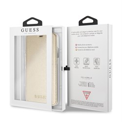 Чехол-Книжка Guess iPhone XS Max Iridescent Booktype, "Gold" (GUFLBKI65IGLTGO) - фото 25308