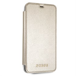 Чехол-Книжка Guess iPhone XS Max Iridescent Booktype, "Gold" (GUFLBKI65IGLTGO) - фото 25309
