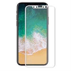 Защитное стекло Ainy 0,2 mm для iPhone X, Белый (защищает весь экран 3D) - фото 25401