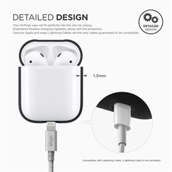 Чехол Elago для AirPods Silicone case (Чёрный) (EAPSC-BK) - фото 25468