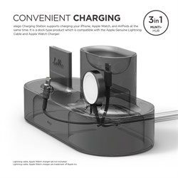 Док-станция Elago для AirPods 3-in-1 Charging hub (Чёрный) (EST-TRIO-BK) - фото 25629