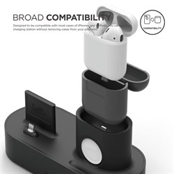 Док-станция Elago для AirPods 3-in-1 Charging hub (Чёрный) (EST-TRIO-BK) - фото 25632