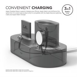 Док-станция Elago для AirPods 3-in-1 Charging hub (Серый) (EST-TRIO-DGY) - фото 25653