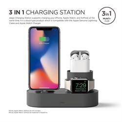 Док-станция Elago для AirPods 3-in-1 Charging hub (Серый) (EST-TRIO-DGY) - фото 25654